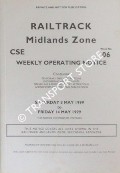 Book cover of Weekly Operating Notice containing Temporary Speed Restrictions, Engineering Arrangements, Signalling & Permanent Way Alterations, General Instructions and Notices, 8 to 14 May 1999 by Railtrack Midlands
